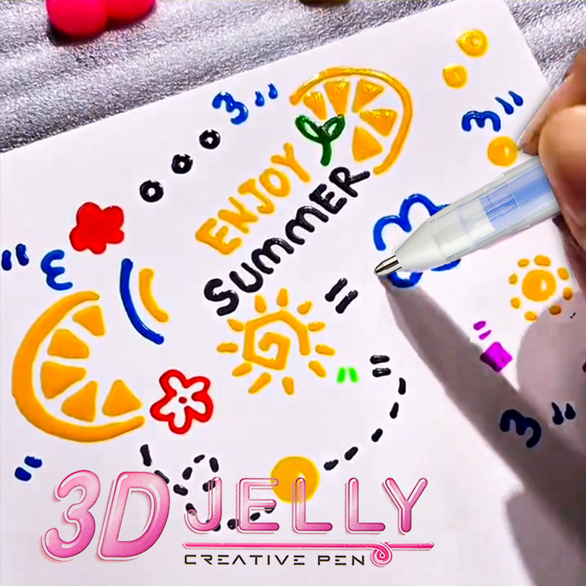 SHANDS 12PCS 3D Jelly Gel Pens - Chalk Bag recension och pris
