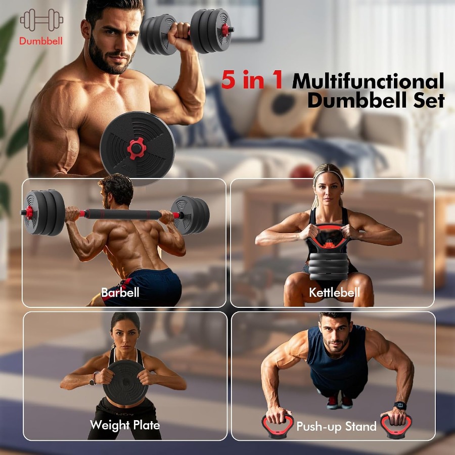 Adjustable Dumbbells Set, 60LB - Kettlebell recension och pris