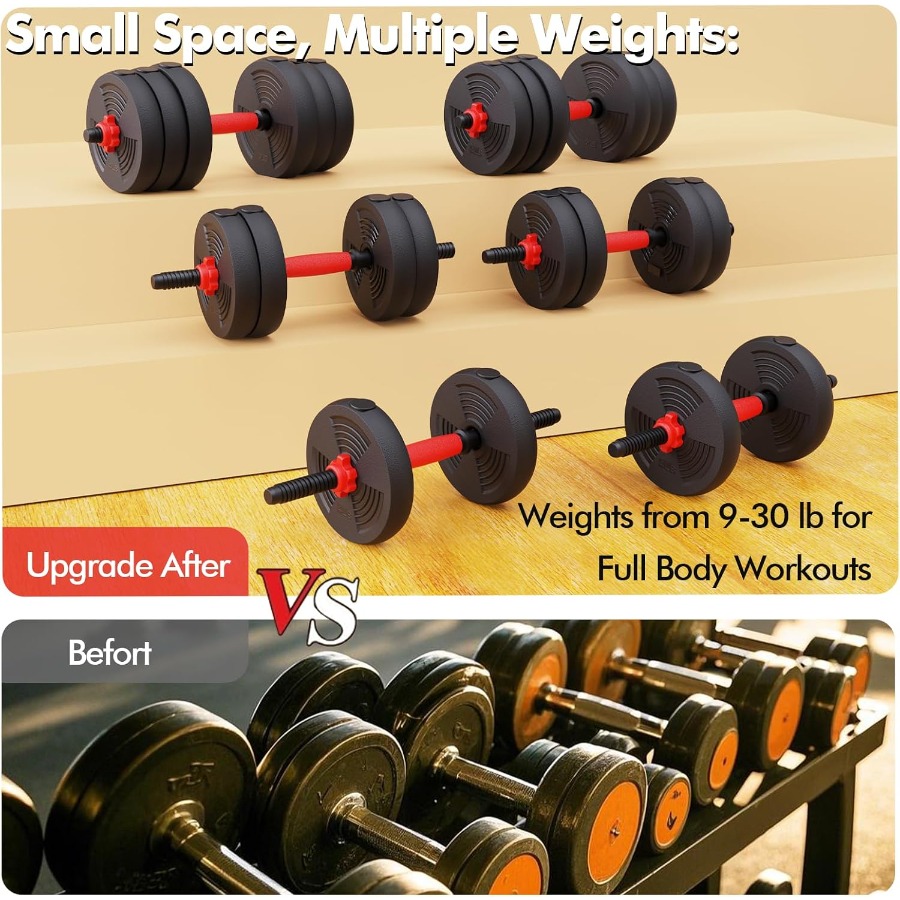Adjustable Dumbbells Set, 60LB - Kettlebell recension och pris