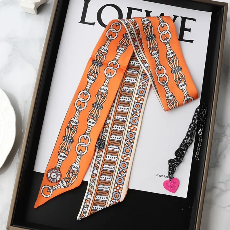 Fashion Skinny Silk Scarf for  - Wrist Wraps recension och pris