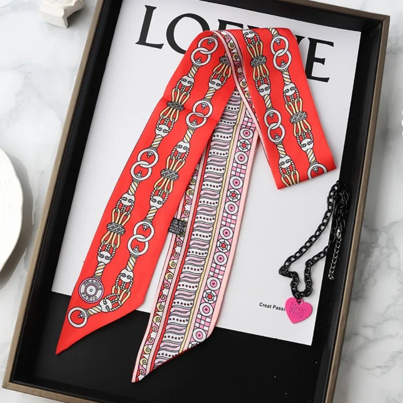 Fashion Skinny Silk Scarf for  - Wrist Wraps recension och pris