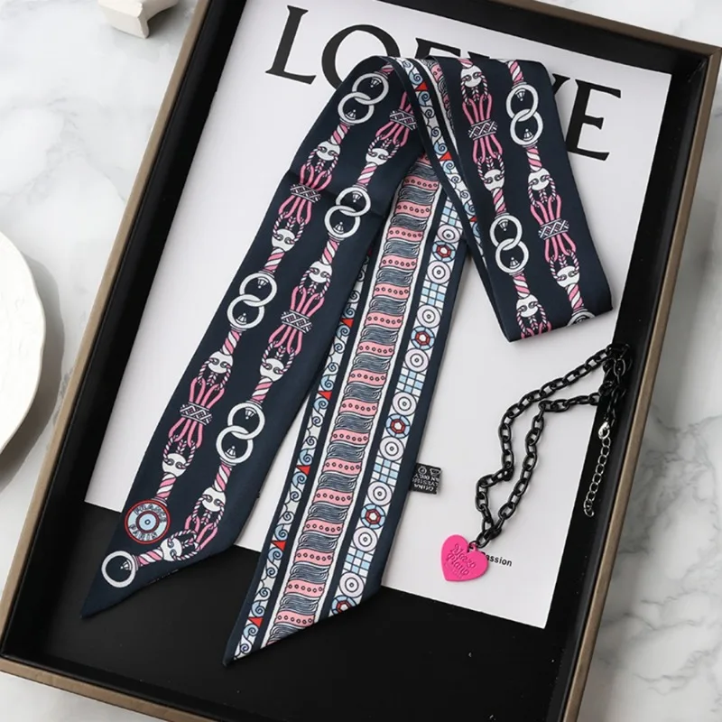 Fashion Skinny Silk Scarf for  - Wrist Wraps recension och pris