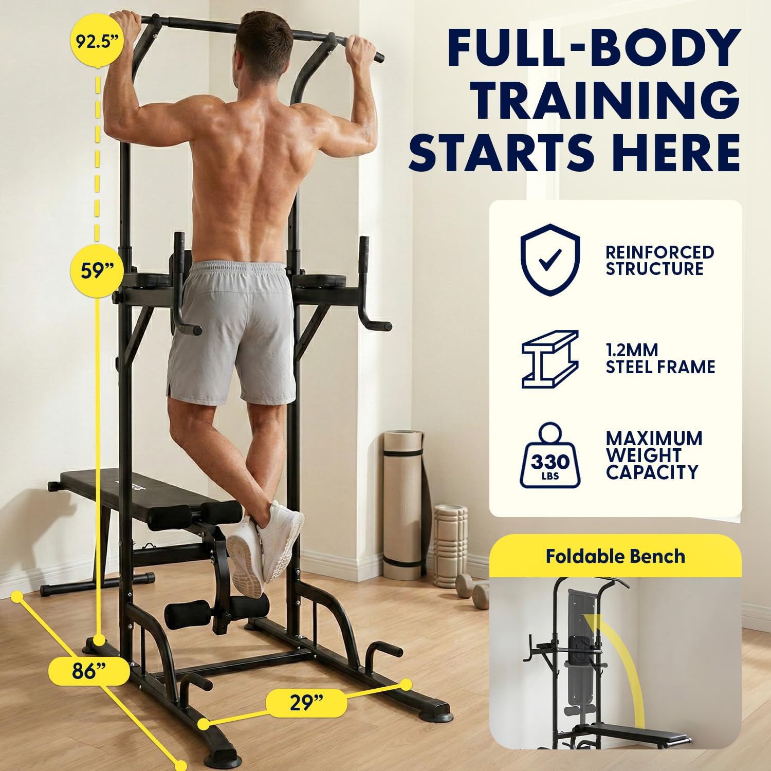 All-in-One Power Tower Pull-Up - Pull Up Bar recension och pris
